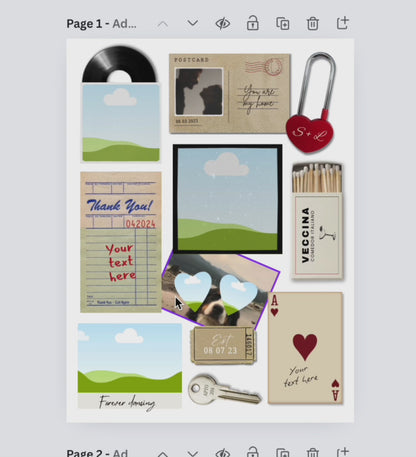 Our Memory Wall – Póster regalo de aniversario editable en Canva